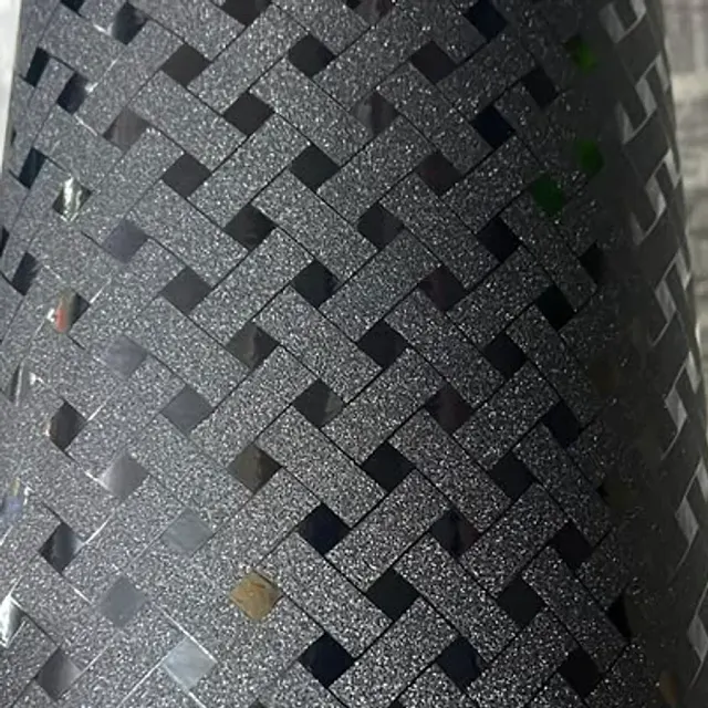 Laptop Skin — Black Basket Weave