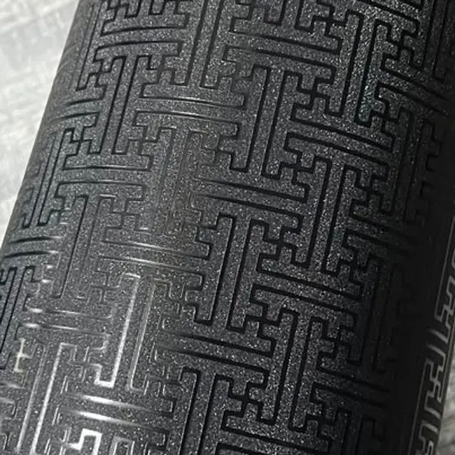 Laptop Skin — Black Greek Key