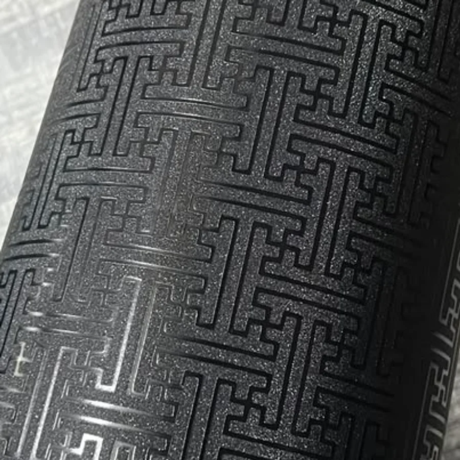 Laptop Skin — Black Greek Key
