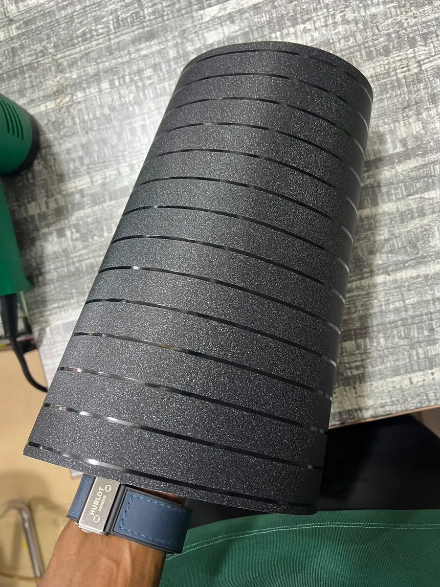 Laptop Skin — Black Pinstripe — view 2