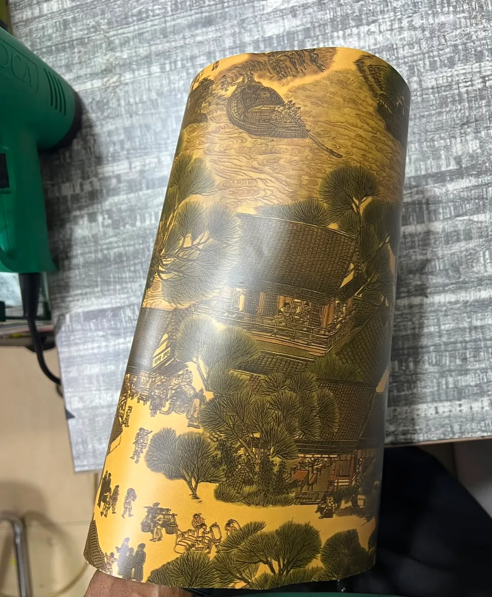 Laptop Skin — Golden Oriental Scroll — view 2