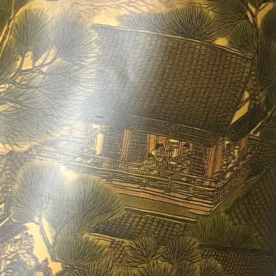 Laptop Skin — Golden Oriental Scroll