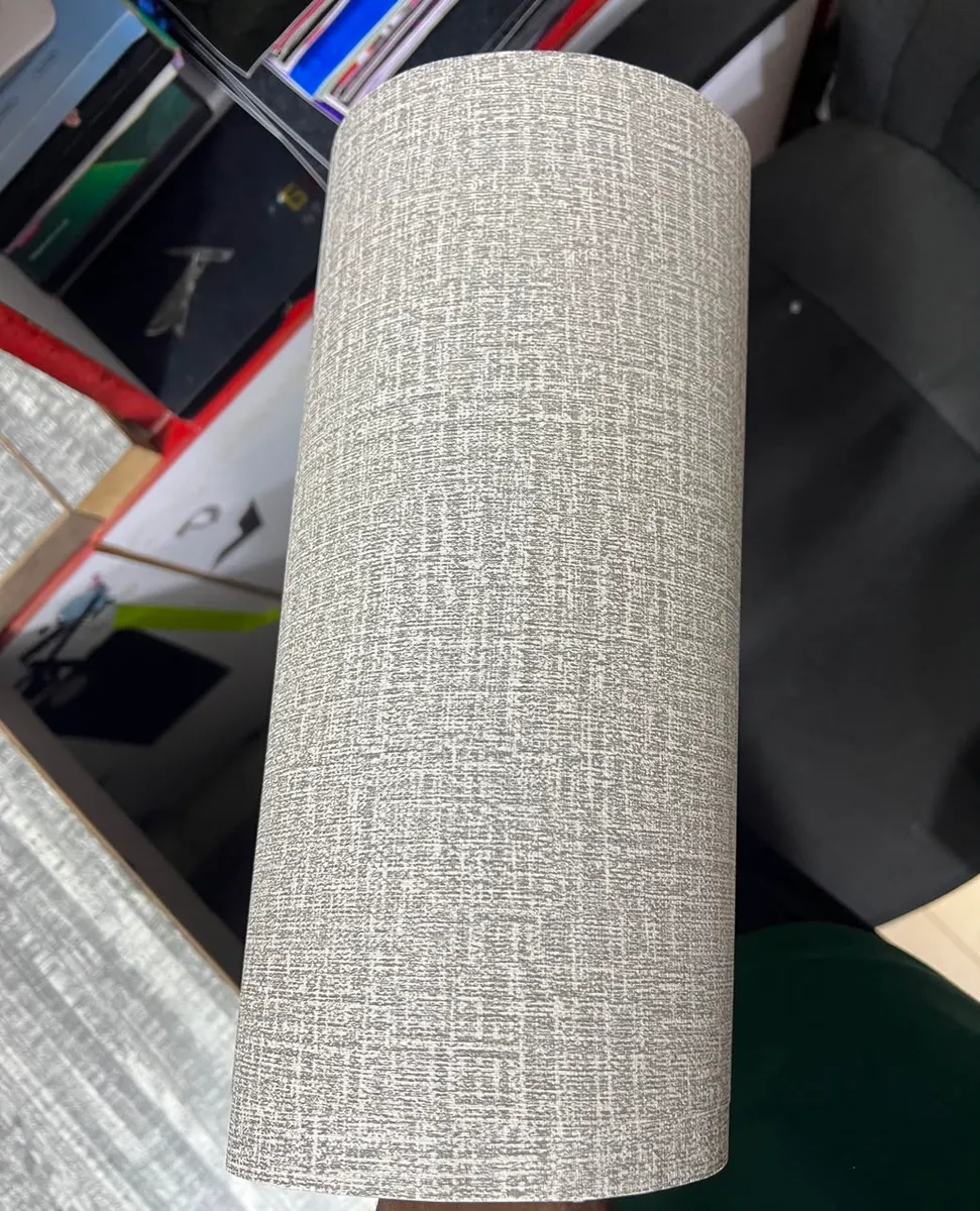 Laptop Skin — Light Grey Linen — view 2